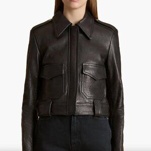NWT Khaite Cordelia Leather Jacket, Size 10